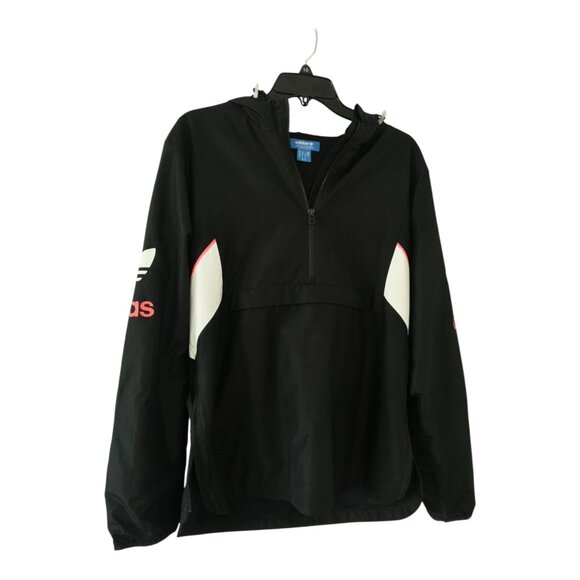 Men Women Black Hooded Windbreaker M - Picture 1 of 4